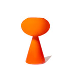Joe Cariati Fiorelli Concave Pedestal – Glass Vessel in Persimmon