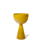 Joe Cariati Fiorelli Low Bowl – Glass Vessel in Mustard Yellow