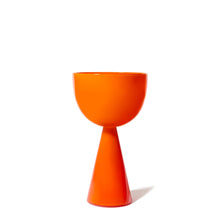Joe Cariati Fiorelli Low Bowl – Glass Vessel in Persimmon Orange
