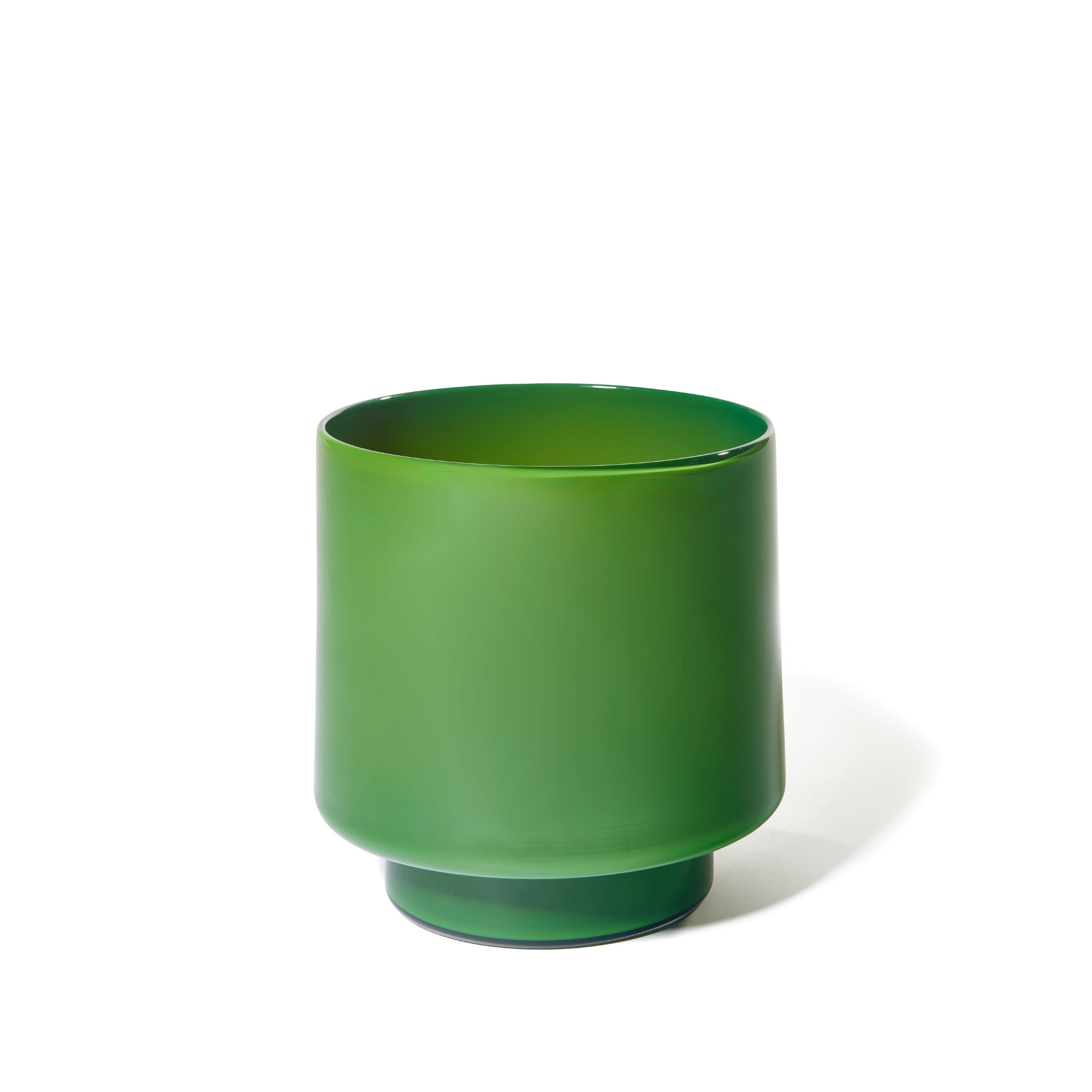 Joe Cariati Fiorelli Low Container – Glass Art in Moss