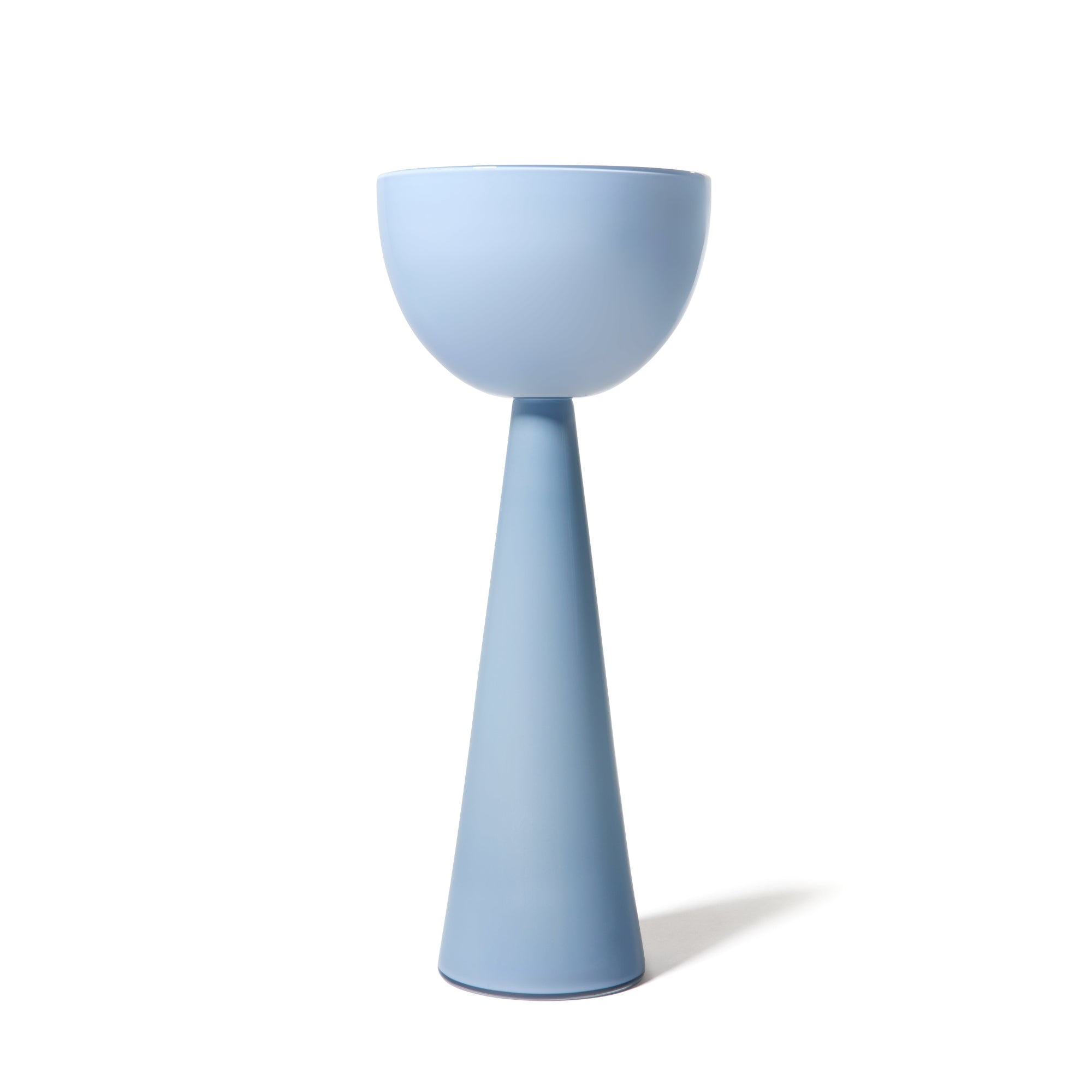 Joe Cariati Fiorelli Tall Bowl – Glass Art in Dove