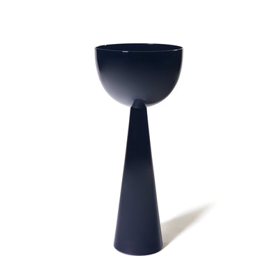 Joe Cariati Fiorelli Tall Bowl – Glass Art in Obsidian