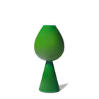Joe Cariati Fiorelli Tulip Pedestal – Glass Vessel in Moss