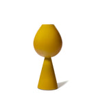 Joe Cariati Fiorelli Tulip Pedestal – Glass Vessel in Mustard