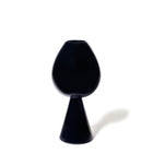 Joe Cariati Fiorelli Tulip Pedestal – Glass Vessel in Obsidian