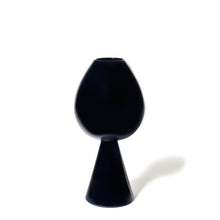 Joe Cariati Fiorelli Tulip Pedestal – Glass Vessel in Obsidian