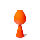 Joe Cariati Fiorelli Tulip Pedestal – Glass Vessel in Persimmon