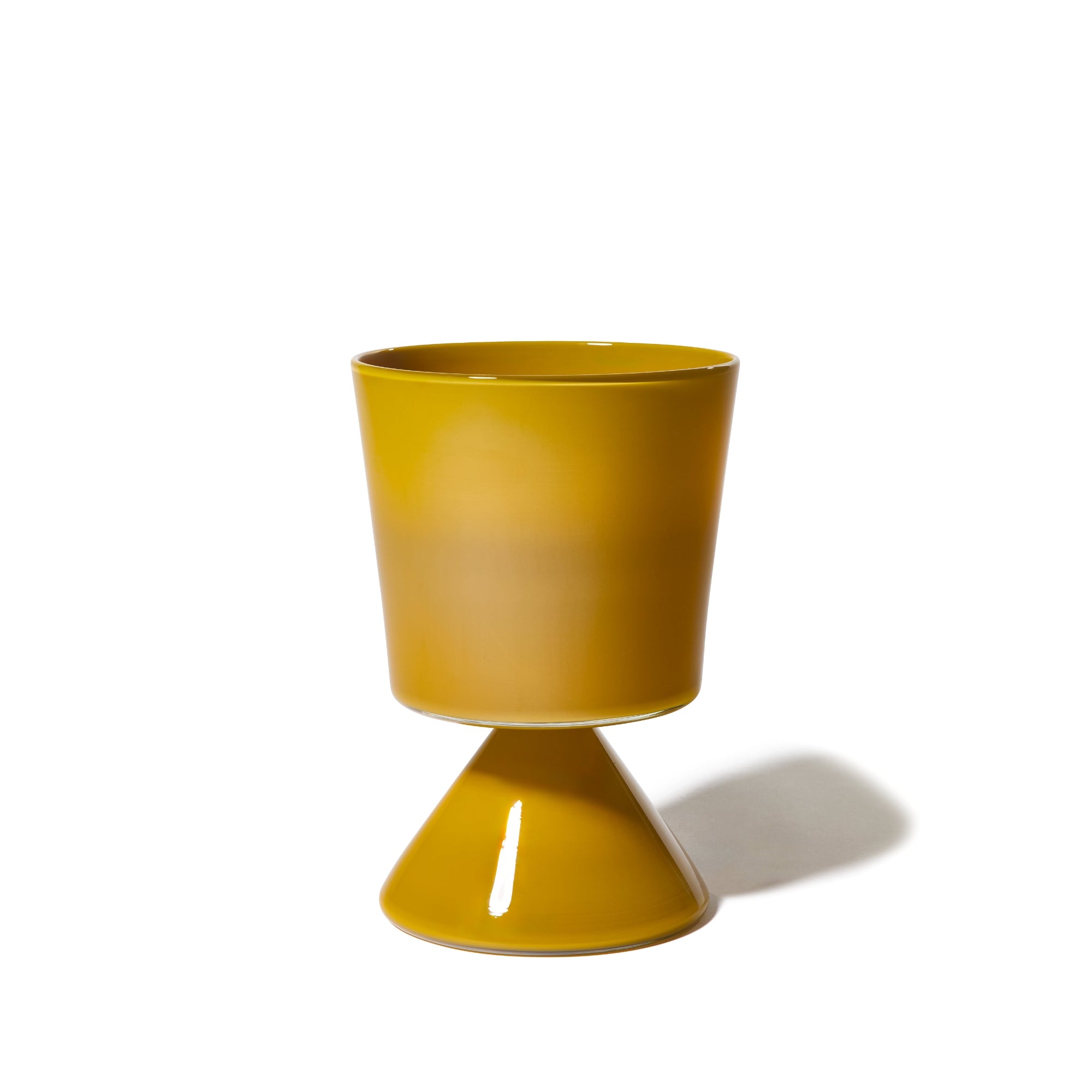 Joe Cariati Fiorelli Low Taper Cylinder – Glass Art in Mustard