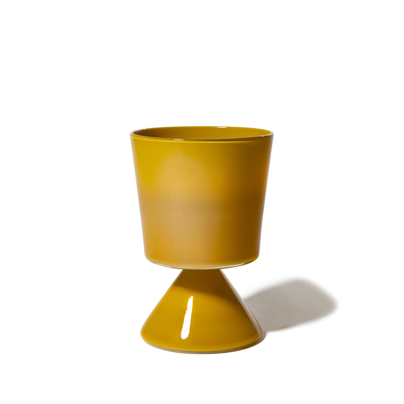 Joe Cariati Fiorelli Low Taper Cylinder – Glass Art in Mustard