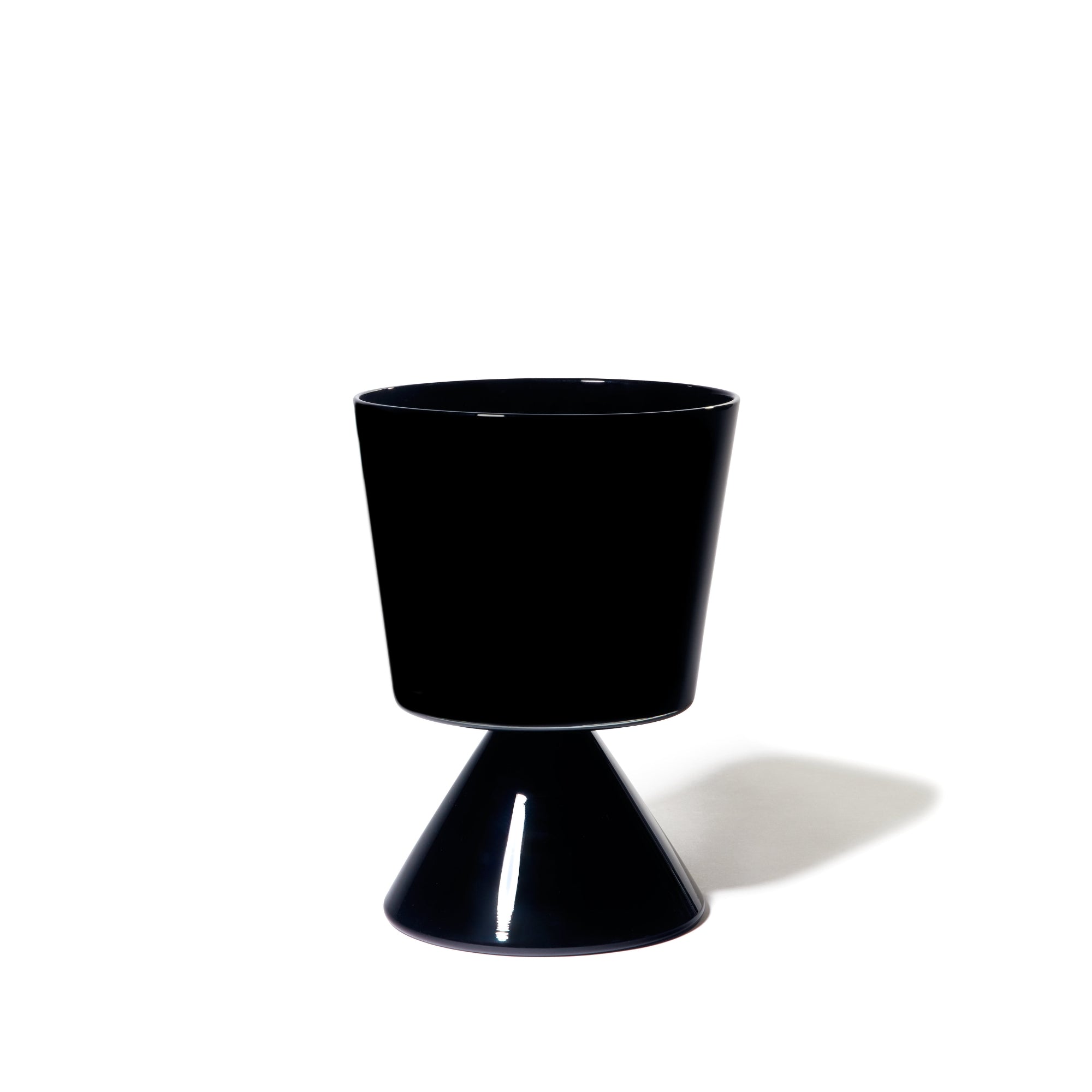 Joe Cariati Fiorelli Low Taper Cylinder – Glass Art in Obsidian