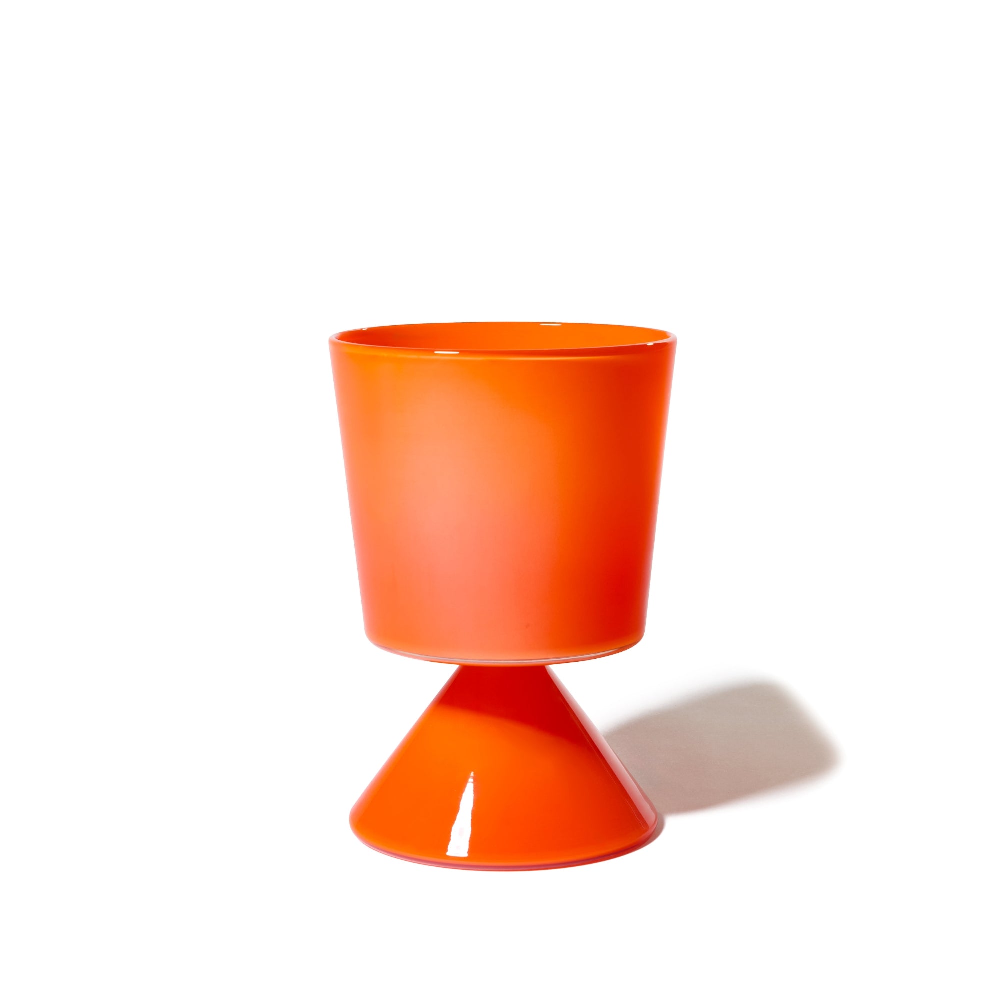 Joe Cariati Fiorelli Low Taper Cylinder – Glass Art in Persimmon