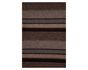 Cashmere Kent Stripes Throw - Anthracite, Taupe, Chocolate