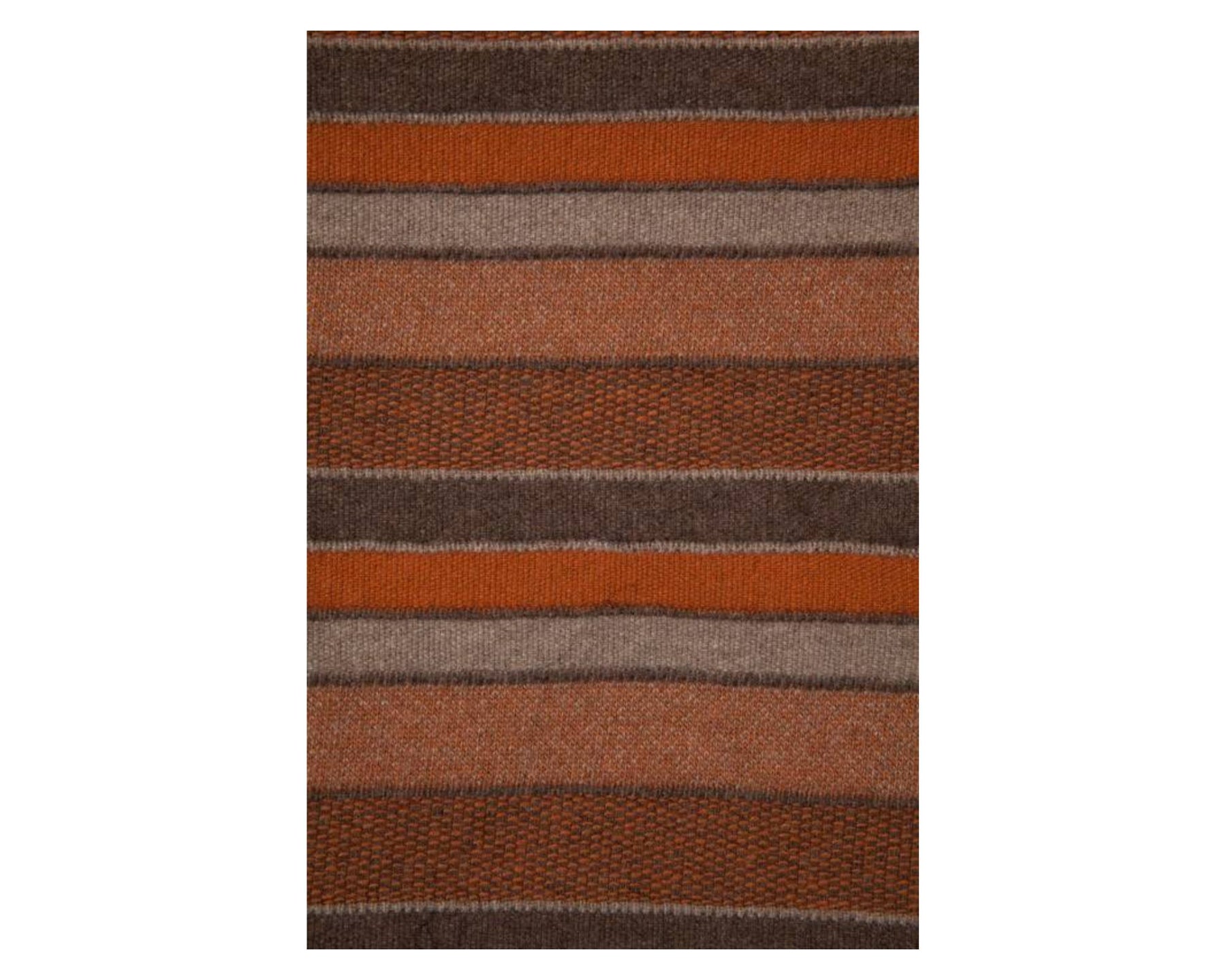 Cashmere Kent Stripes Throw - Brown, Burnt, Taupe