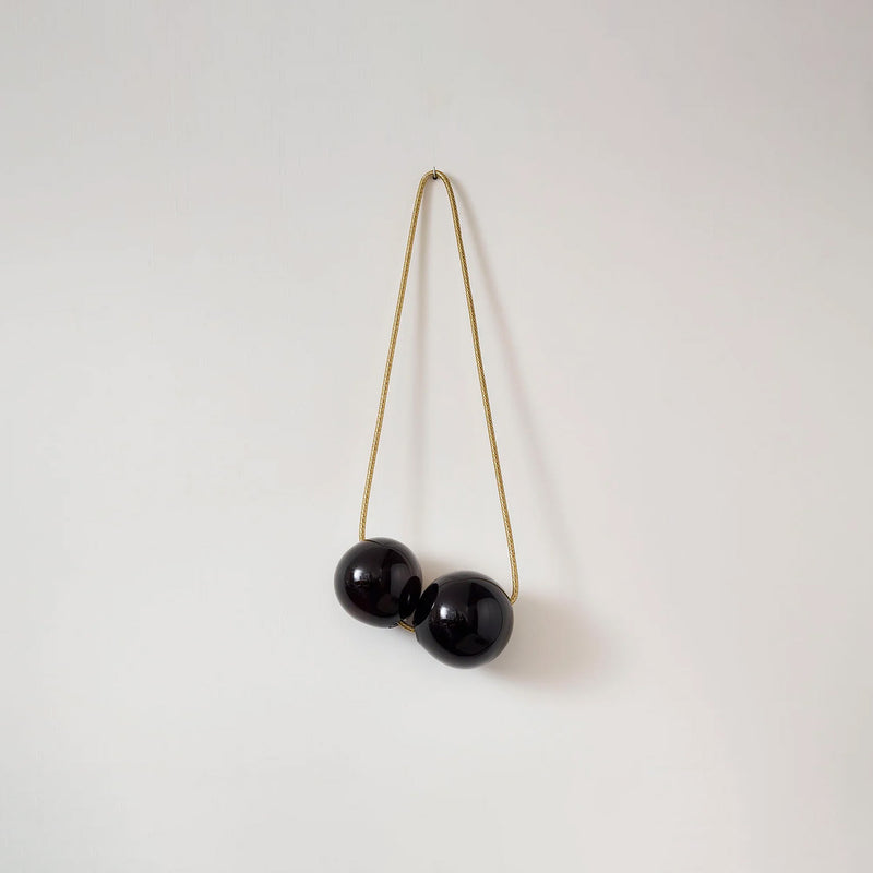 Blown Glass Cherry Bubbles - Black | DSHOP