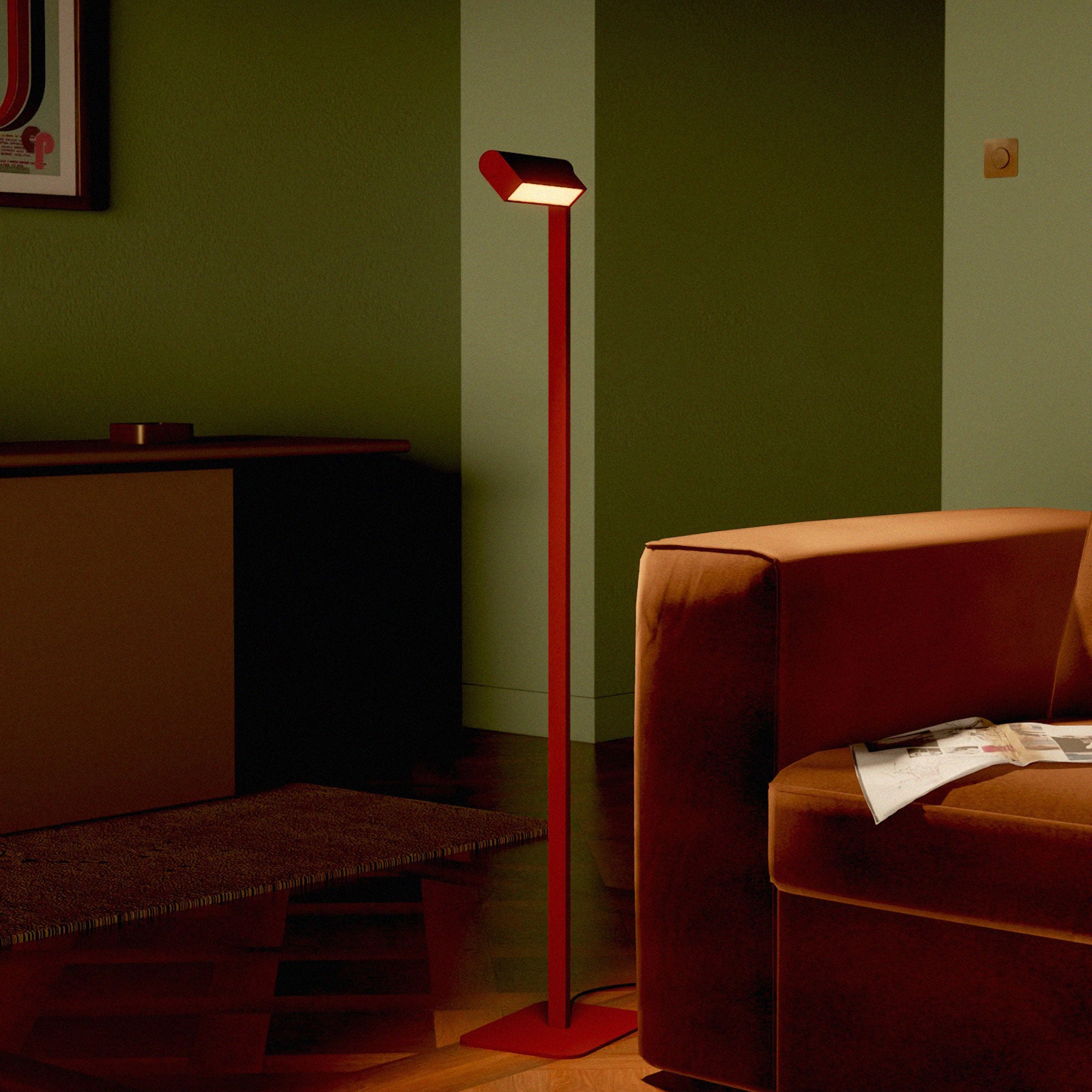 Modern Red Floor Lamp | DSHOP