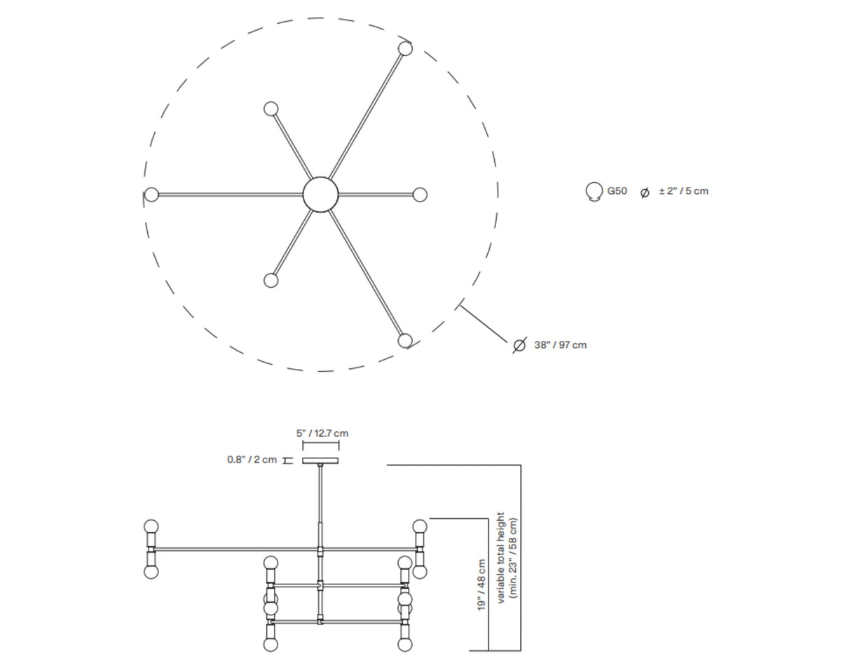 Atomium Chandelier | Lambert & Fils | DSHOP