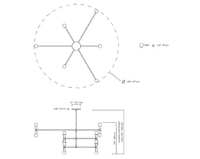 Atomium Chandelier Specifications | DSHOP