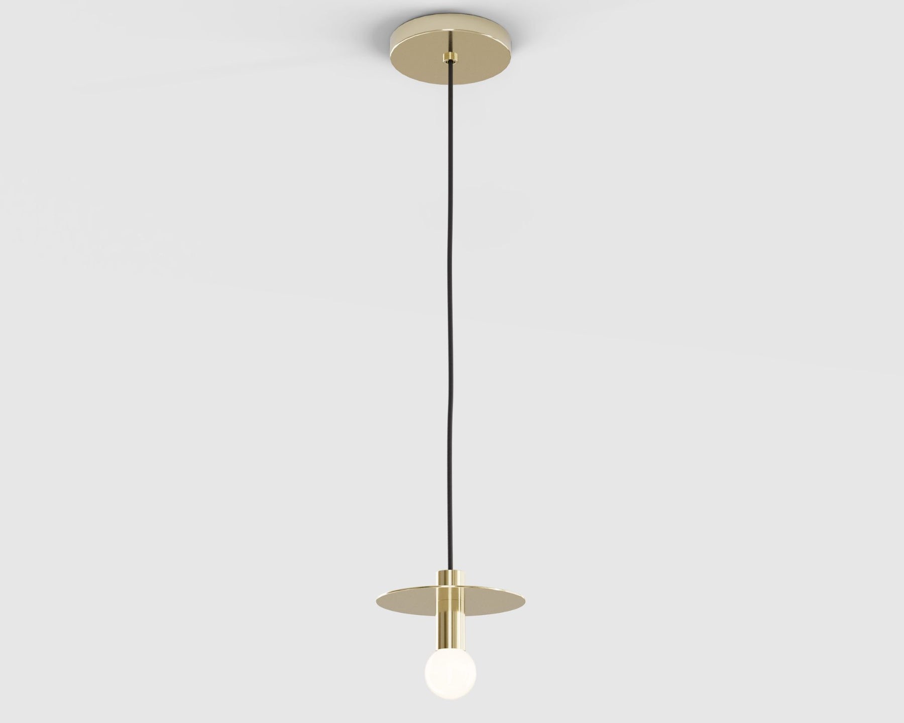 Brass Pendant Light With Raw Bulb | DSHOP