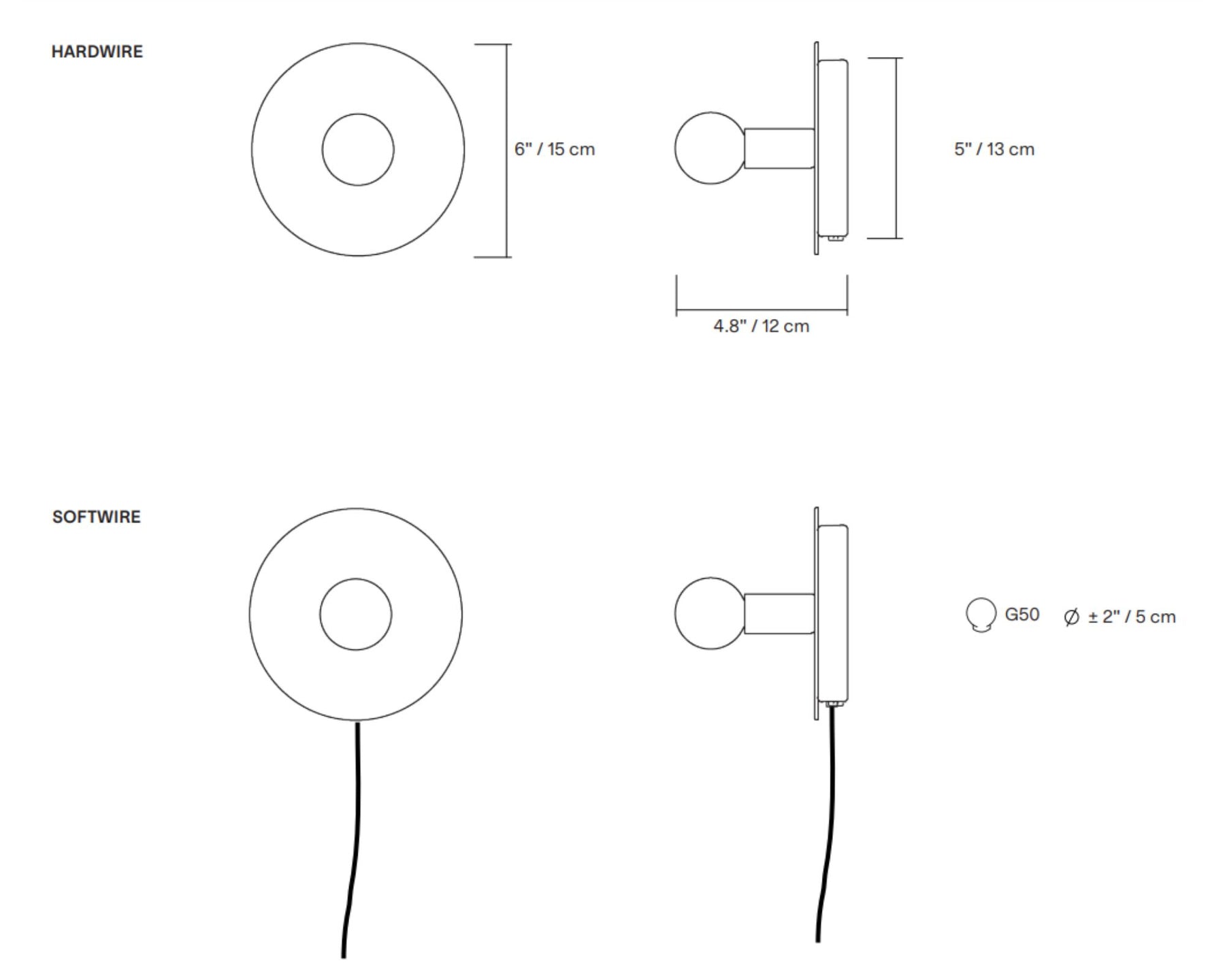 Dot Wall Lamp Specifications | DSHOP