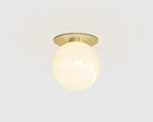 Brass & Milk Glass Globe Ceiling Light | DSHOP