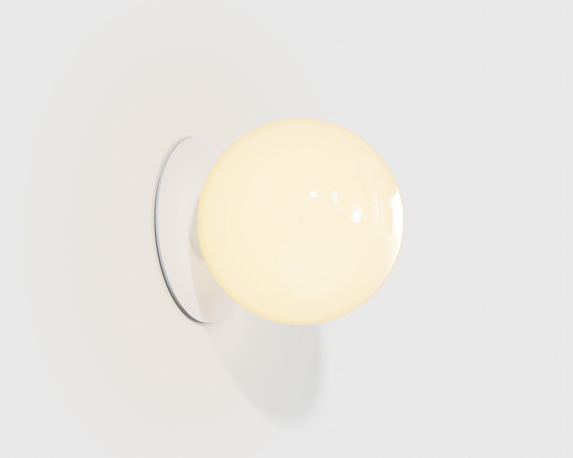 Minimalist White Globe Sconce | DSHOP