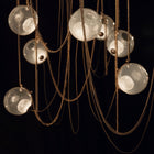Larose Guyon Abysse 10 – Hand-blown Glass and Dark Aged Brass Chandelier