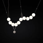 Larose Guyon Coco 01 Chandelier – Glass Globe Chandelier in Nickel