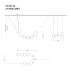 Larose Guyon Coco 02 Chandelier – Measurements