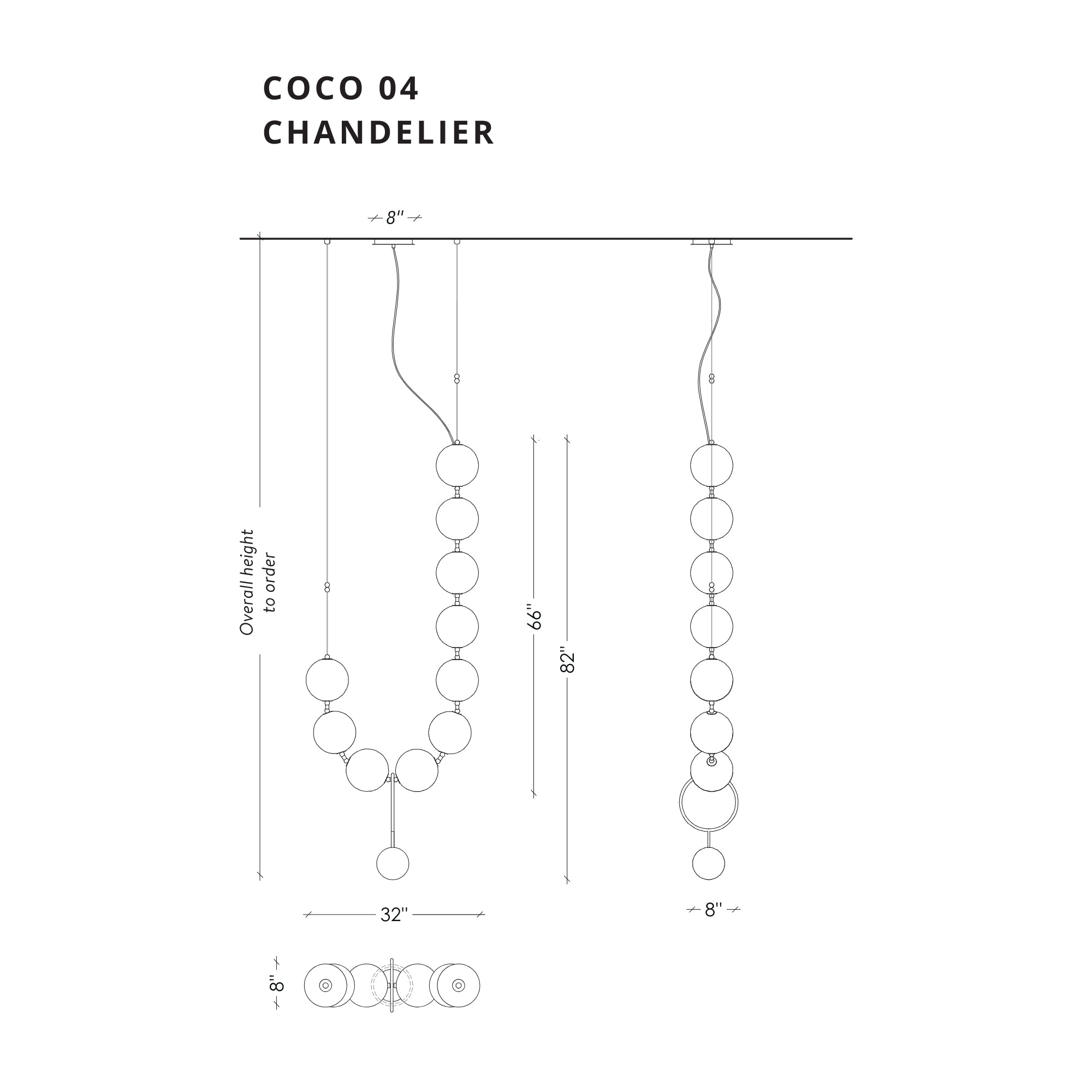 Larose Coco 04 Chandelier – Measurements