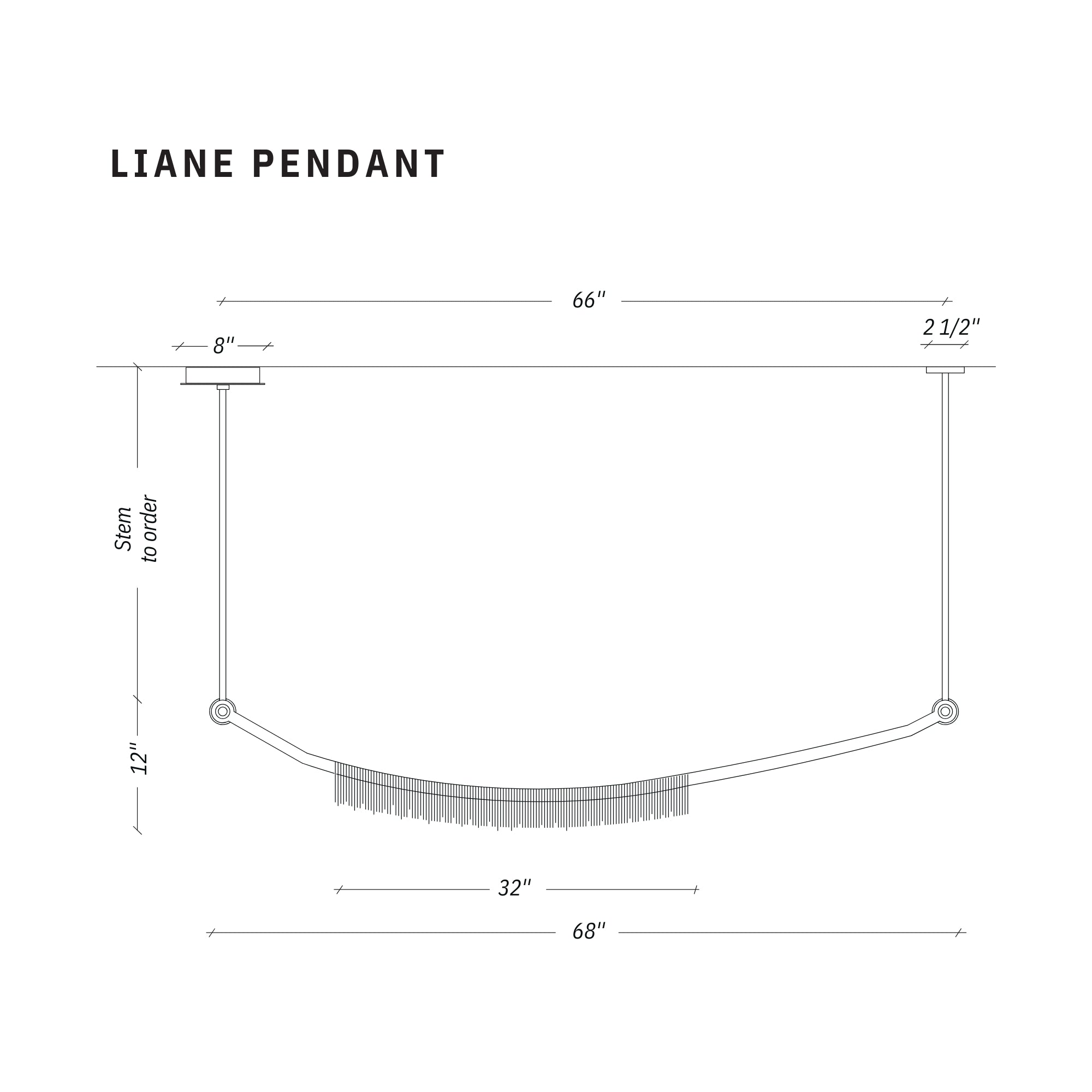 Larose Guyon Liane Pendant Measurements | DSHOP