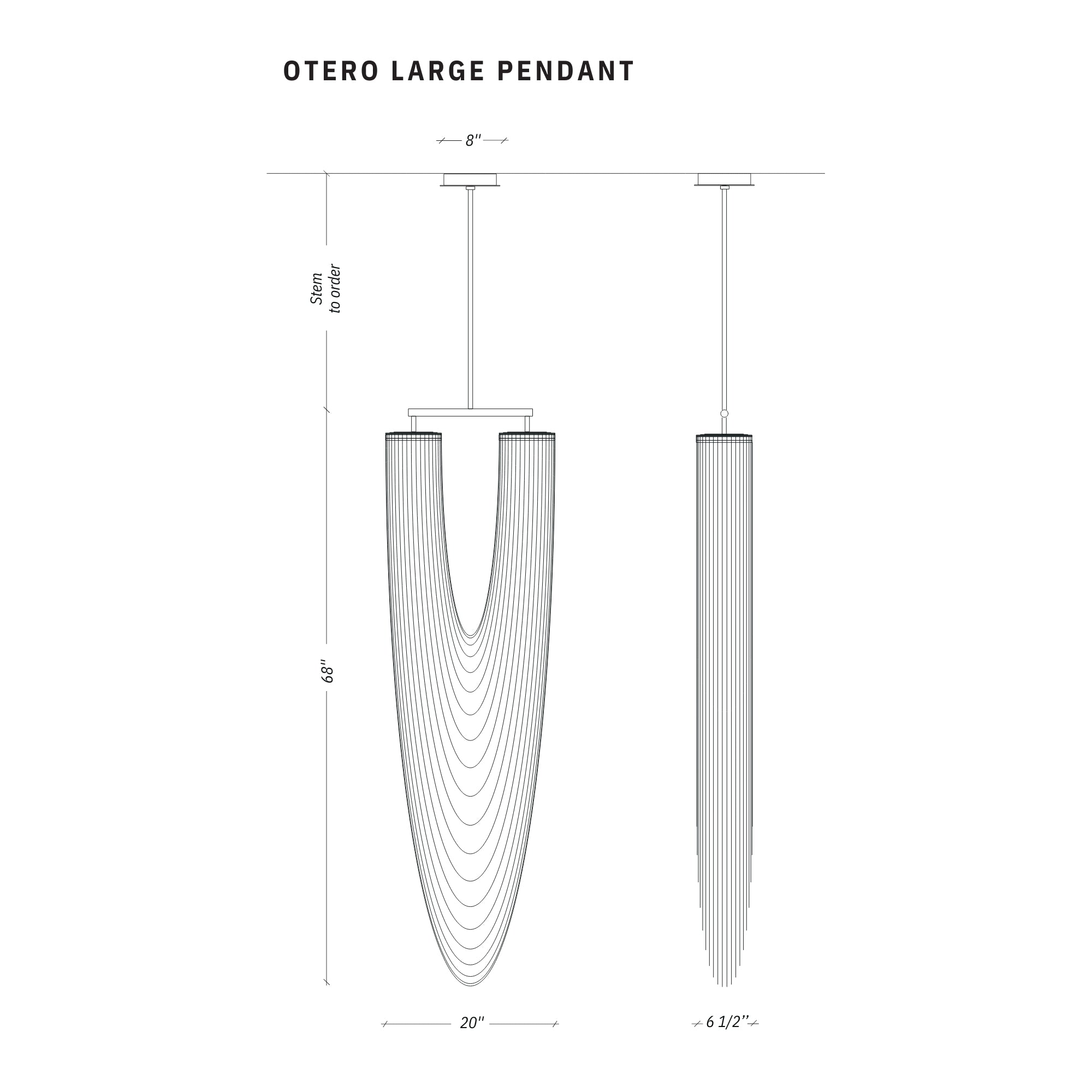 Larose Guyon Otero Large Pendant Measurements | DSHOP