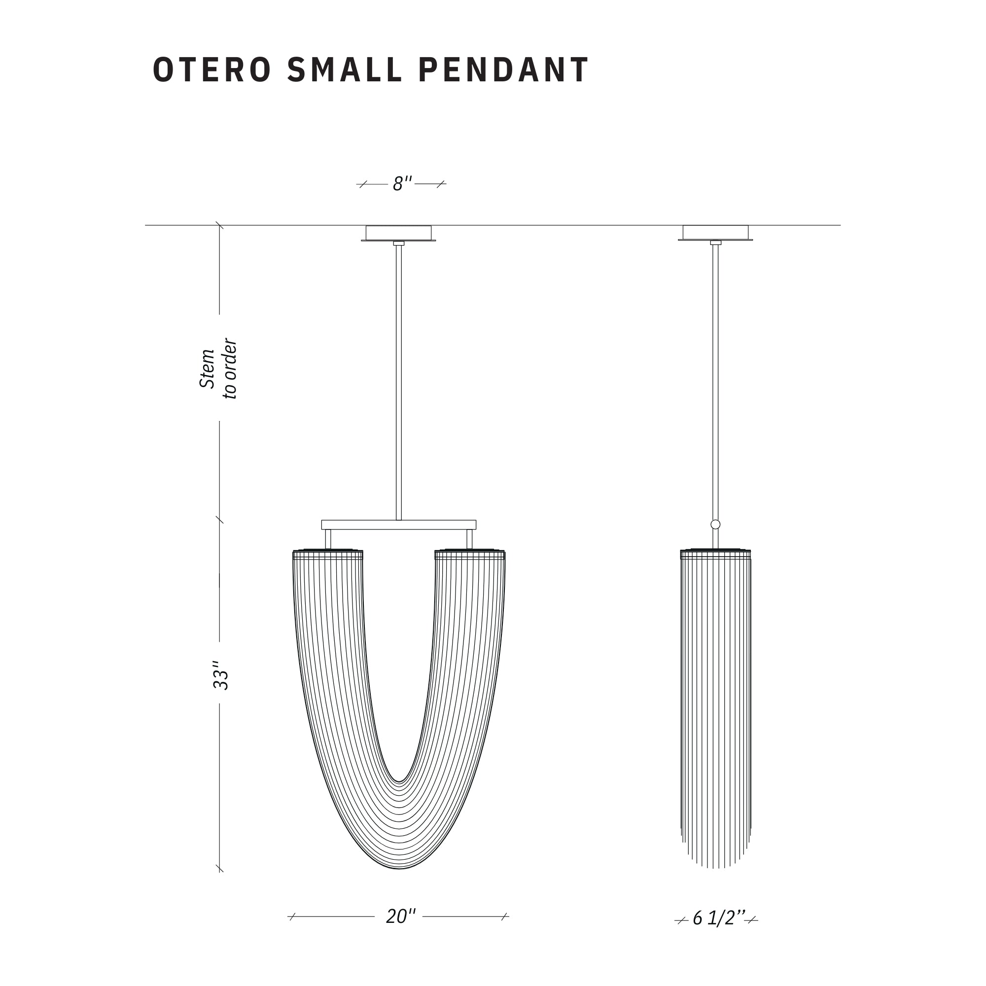 Larose Guyon Otero Small Pendant – Measurements | DSHOP
