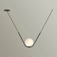 Larose Guyon Perle 1 Pendant Light – Side Canopy in Black
