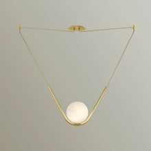 Perle 1 Pendant Light - Brass & Hand Blown Glass