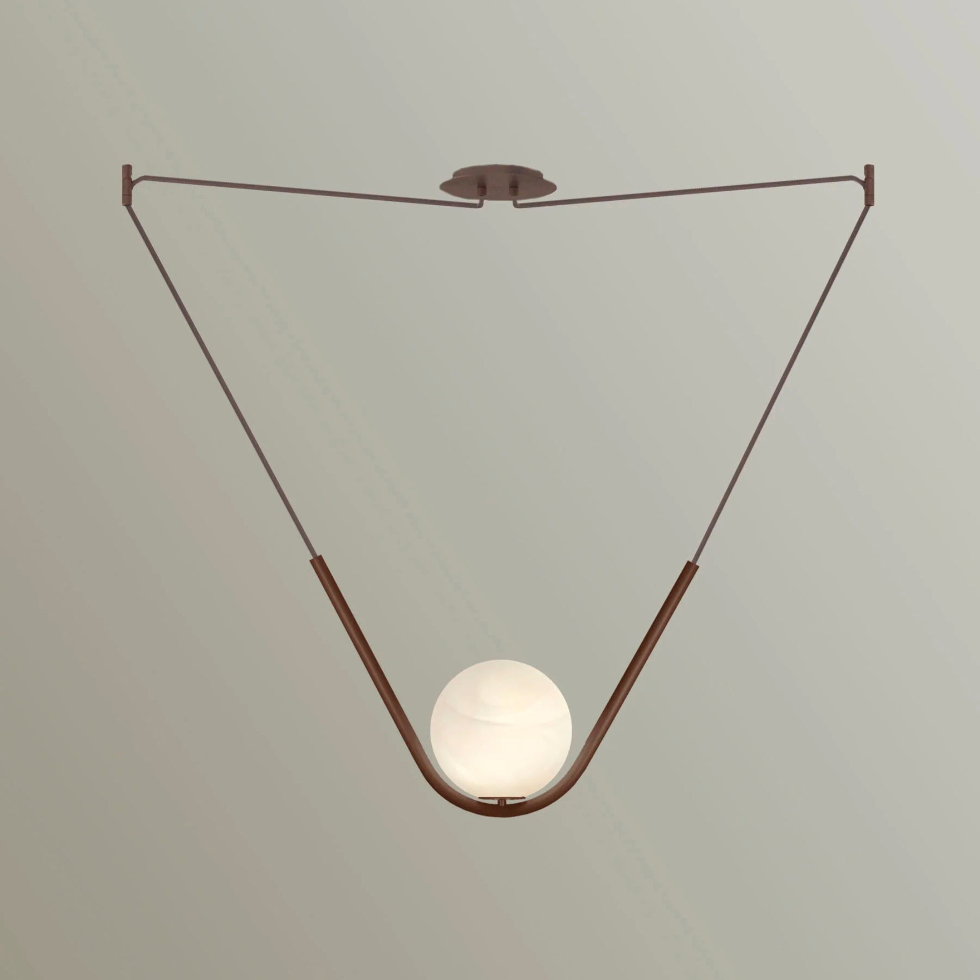 Larose Guyon Perle 1 Pendant Light – Center Canopy in Bronze