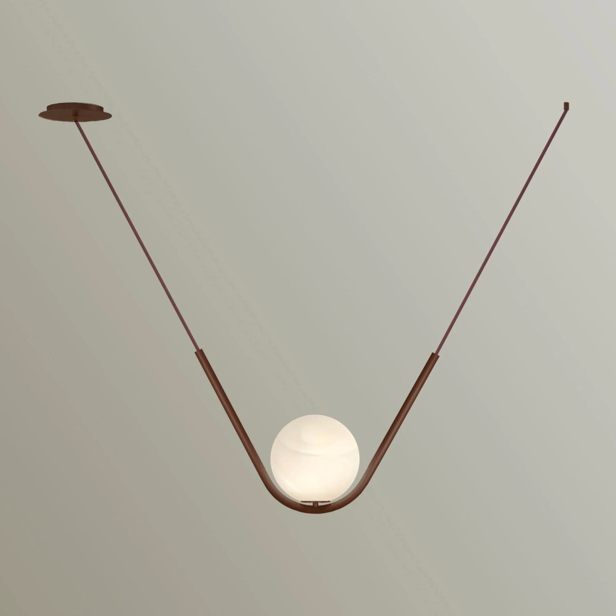 Larose Guyon Perle 1 Pendant Light – Side Canopy in Bronze
