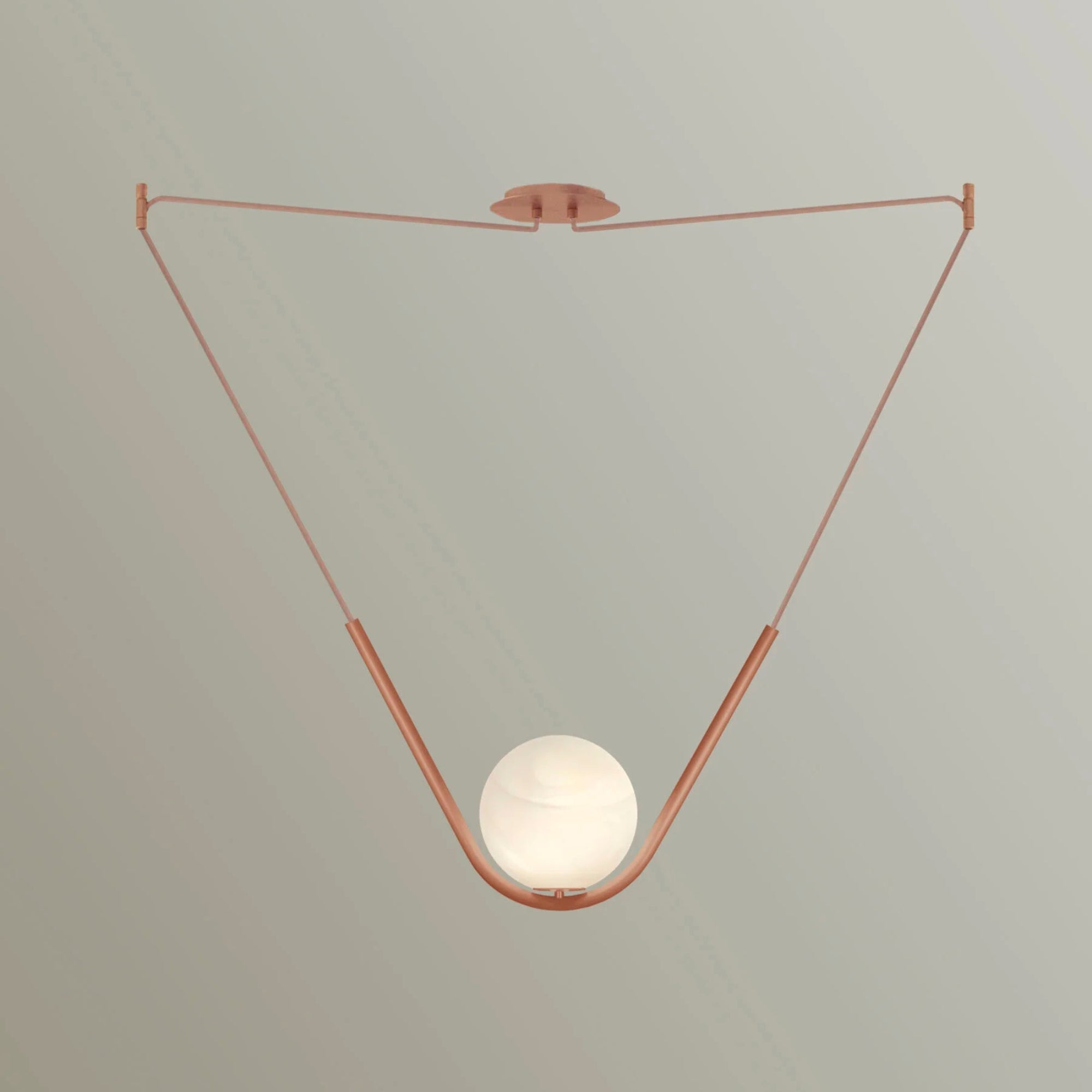 Larose Guyon Perle 1 Pendant Light – Center Canopy in Copper