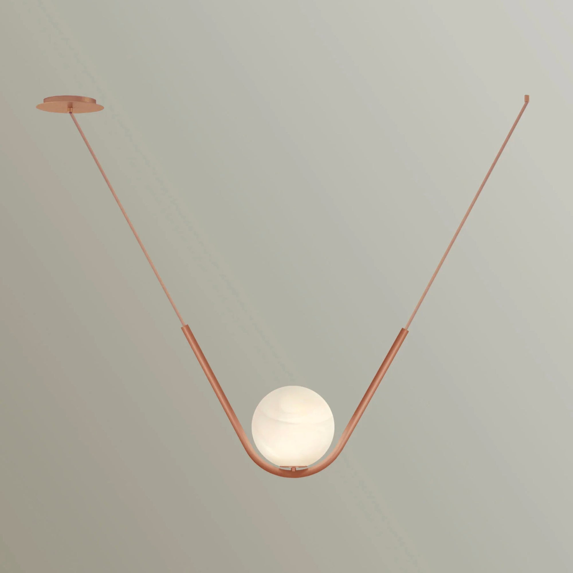 Larose Guyon Perle 1 Pendant Light – Side Canopy in Copper