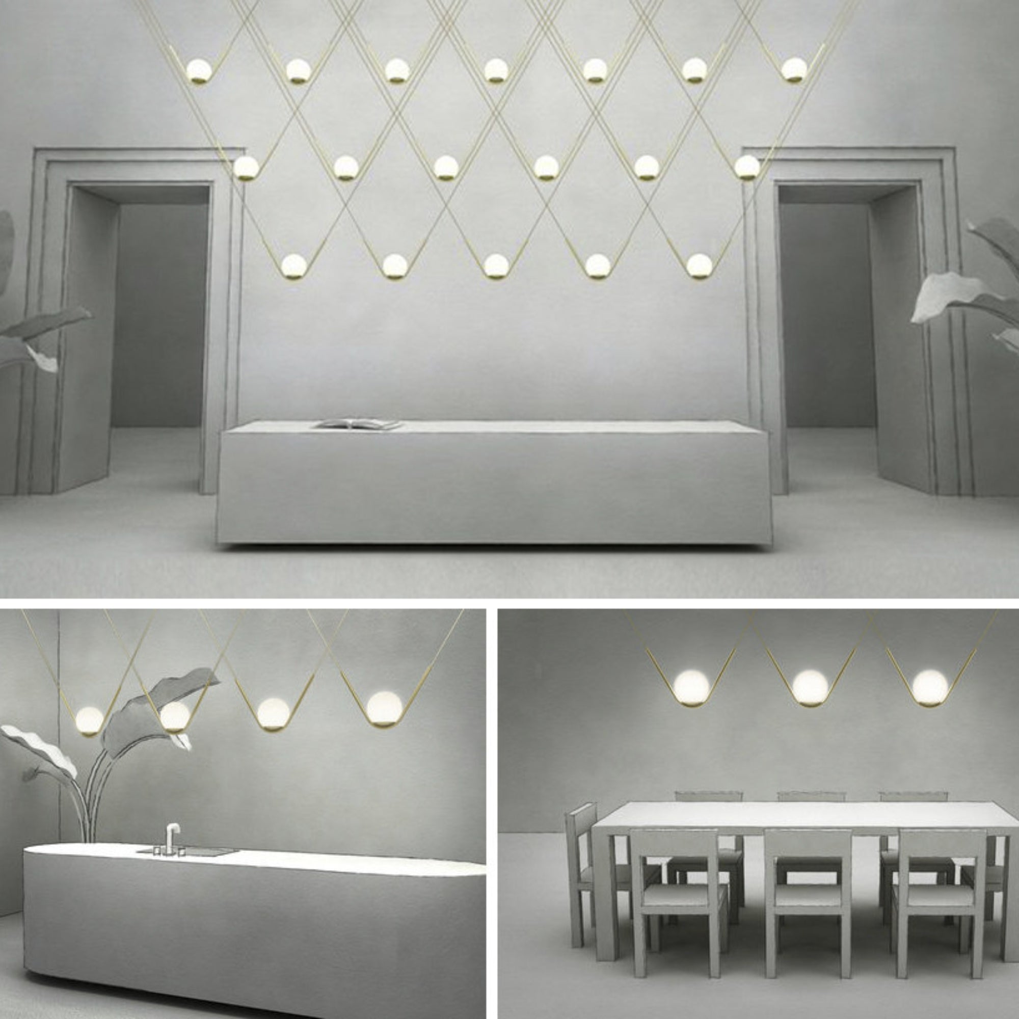 Perle 1 Island Pendant Light
