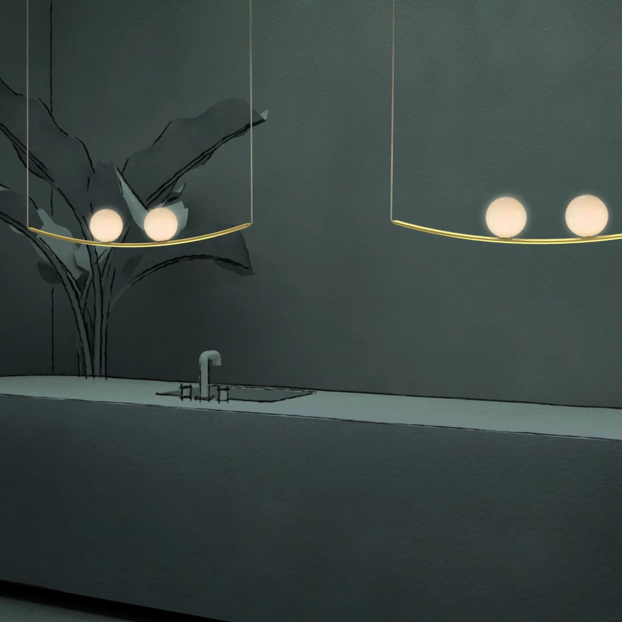 Larose Guyon Perle 2 Pendant Light – Modern Lighting