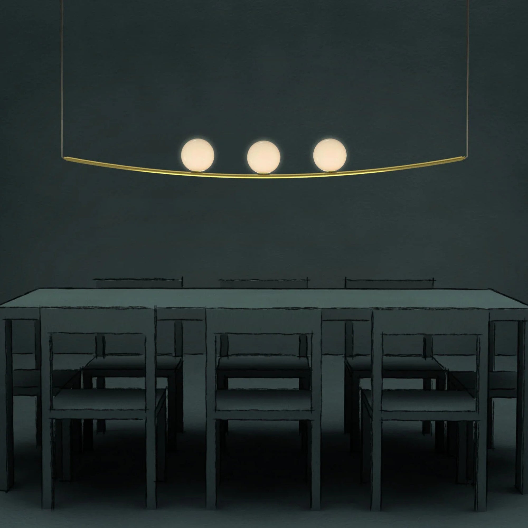 Larose Guyon Perle 3 Pendant Light – Minimalist Lighting