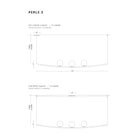 Larose Guyon Perle 3 Pendant Light Measurements | DSHOP