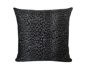 Leo Silk Leopard Pillow - Black  DSHOP