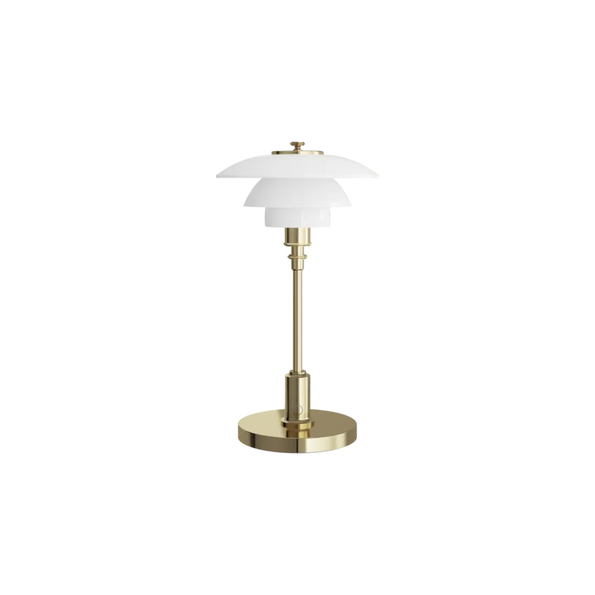Louis Poulsen PH 1/1 Portable Table Lamp – Cordless Table Lamp in Brass