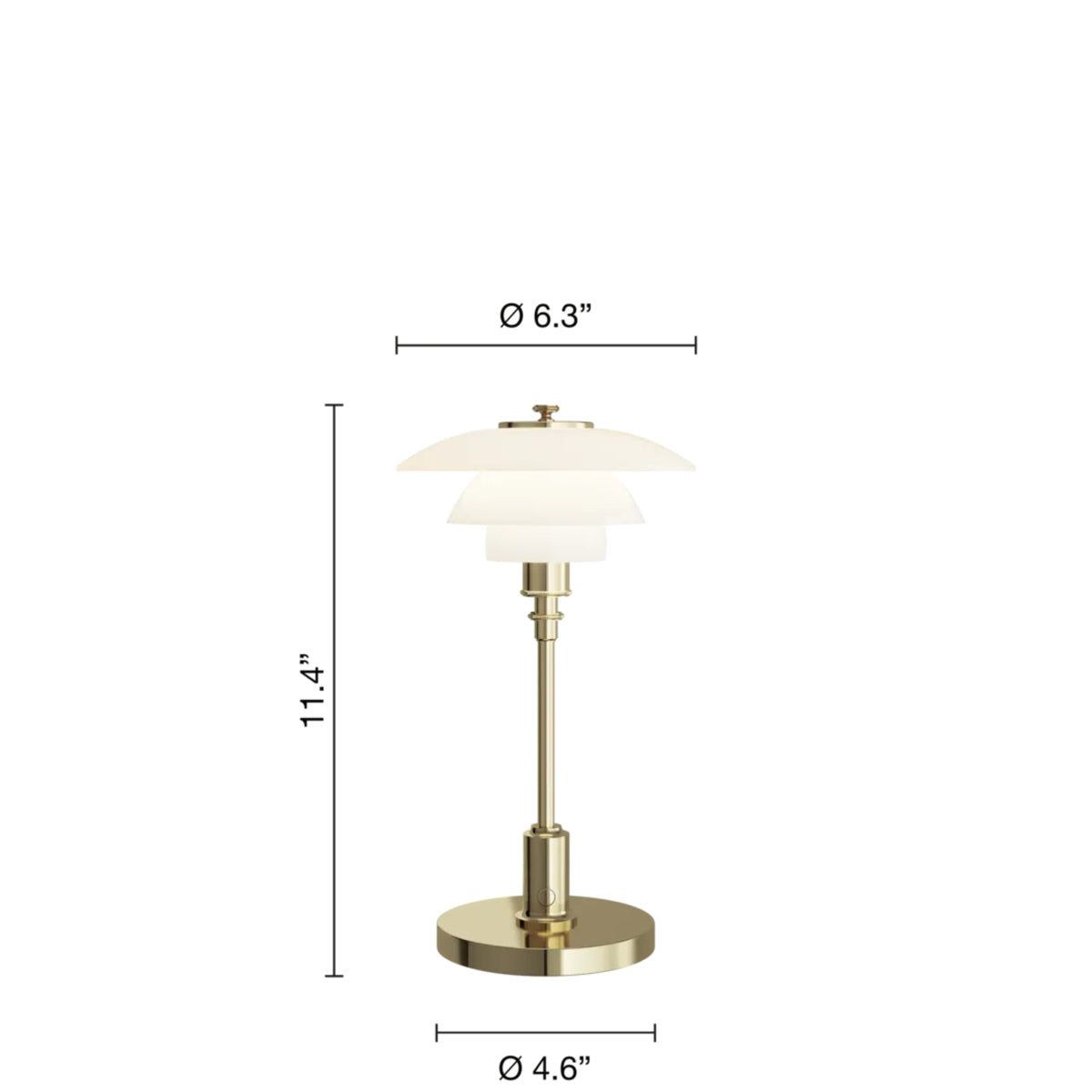 Louis Poulsen PH 1/1 Portable Table Lamp, Chrome Plated