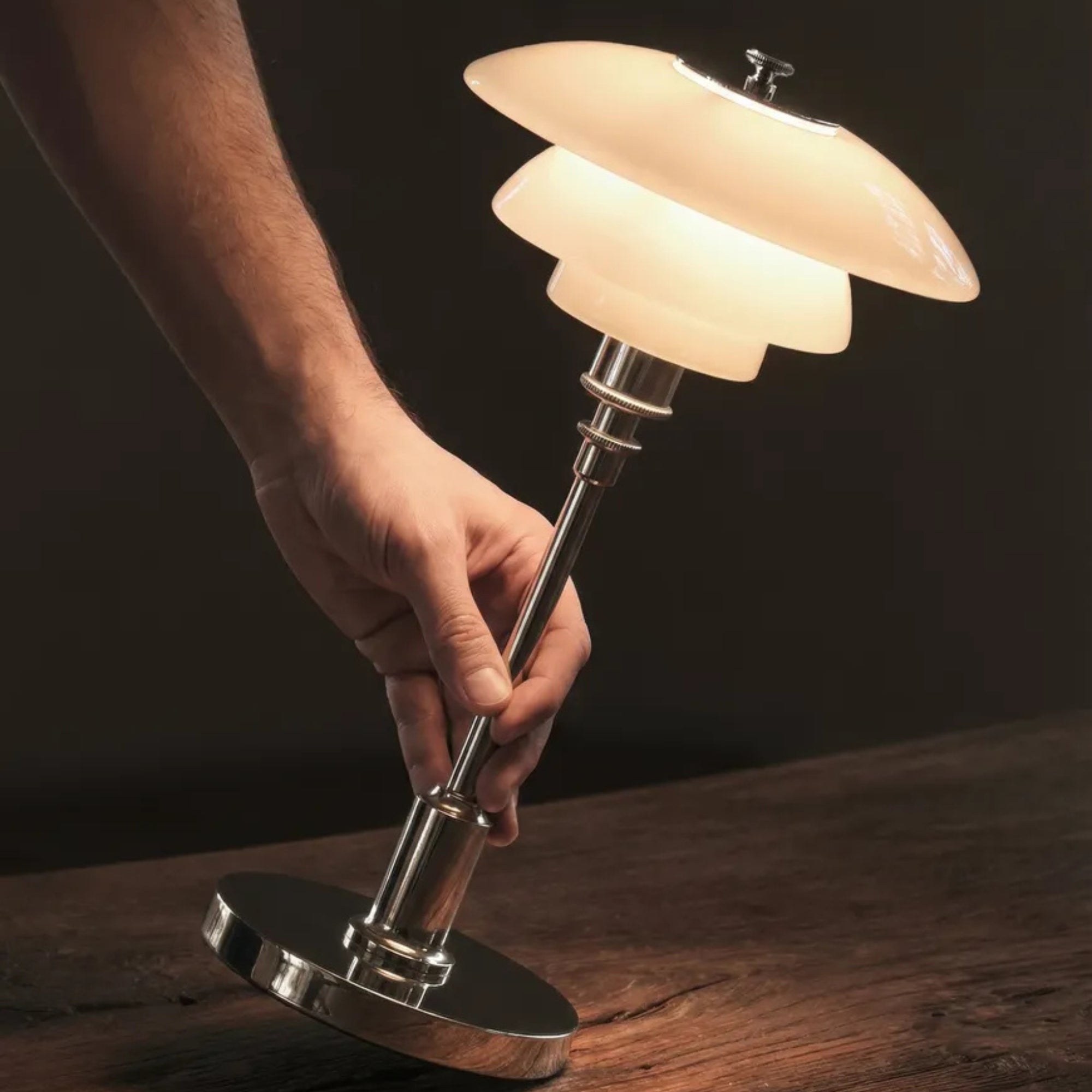 Paul Henningsen PH 1/1 Portable Table Lamp – Chrome Table Lamp