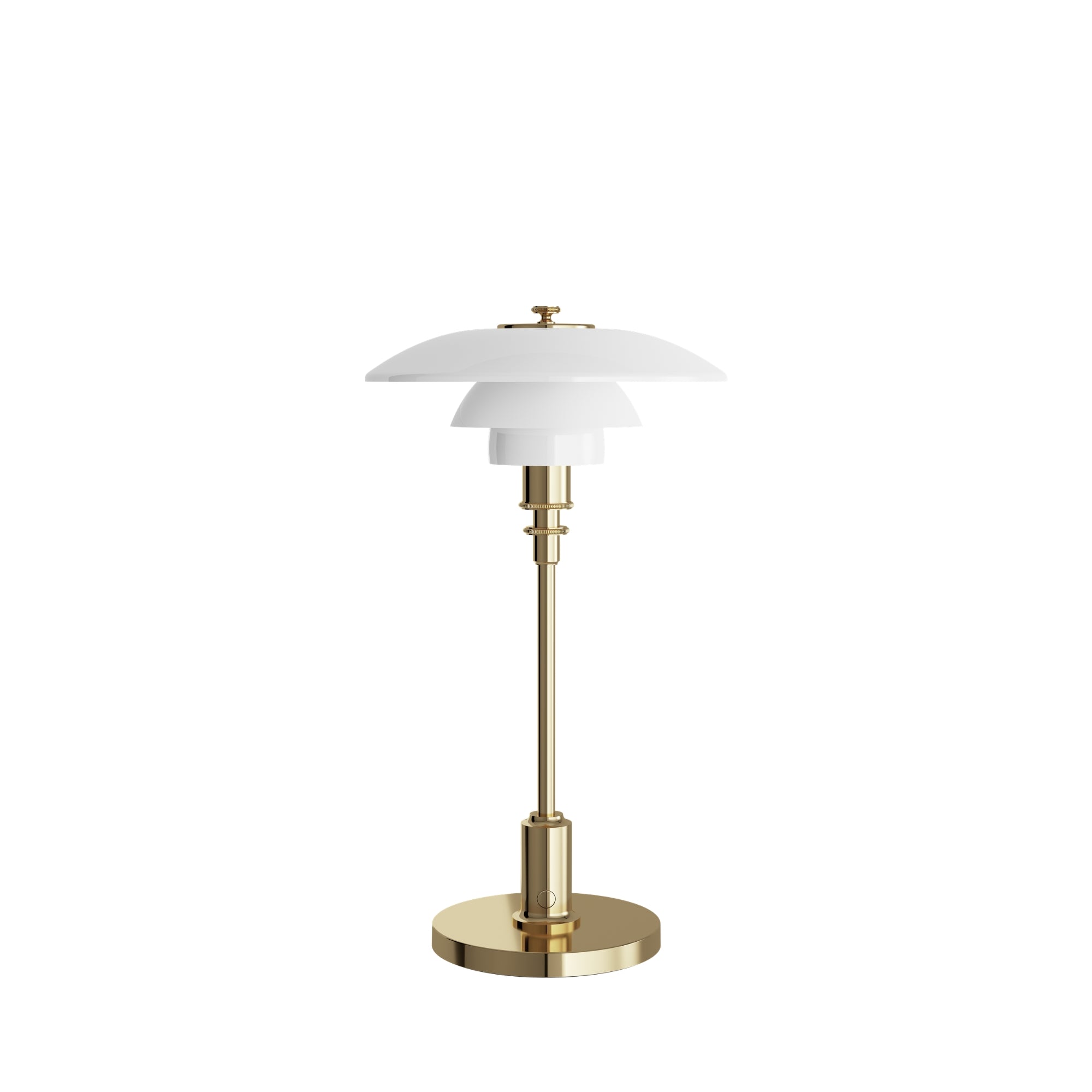 Louis Poulsen PH 2/1 Portable Table Lamp – Cordless Table Lamp in Brass