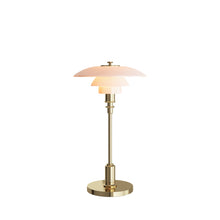 Louis Poulsen PH 2/1 Portable Table Lamp – Opal Glass Table Lamp in Brass