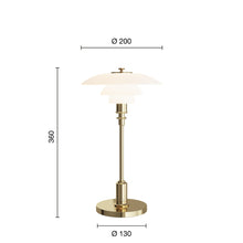 Louis Poulsen PH 2/1 Portable Table Lamp – Brass Table Lamp Measurements