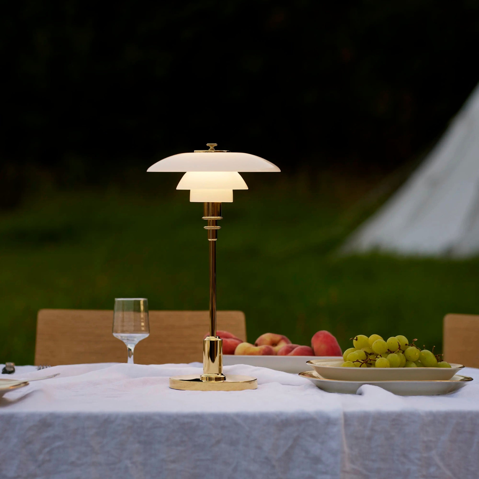 Louis Poulsen PH 2/1 Portable Table Lamp – Brass Table Lamp